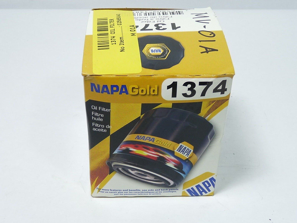 Napa FILTERS 1374 385PSI Burst Pressure, 2/20=6/20 BETA Ratio, Spin ON Oil Filt