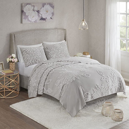 Madison Park Veronica 100% Cotton Tufted Coverlet Set