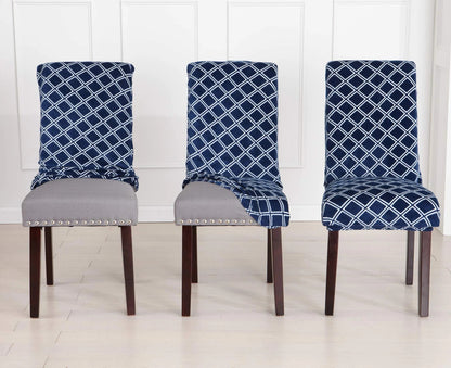 Great Bay Home Printed Velvet Plush Dining Chair Slipcovers. Washable Chair Cov