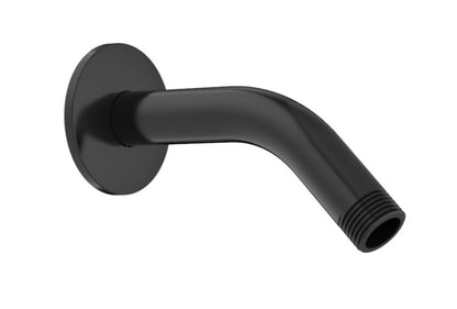 Black Shower Arm 6 Shower Extension Arm Pipe With Flange Matte Black 6 Inch
