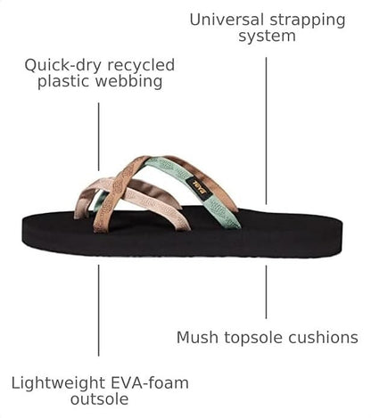 Teva Womens Olowahu Mixed B Maple Sugar Multi - Size 9