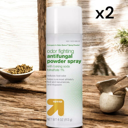 Antifungal Foot Powder Spray For Athlete's Foot Tolnaftate 1%, 2 oz (2 Pack)