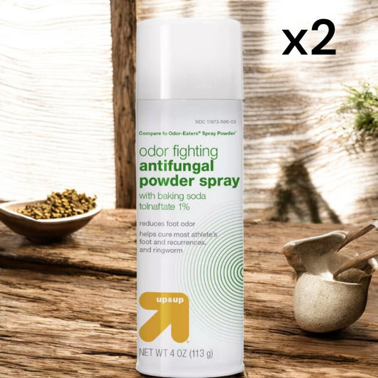 Antifungal Foot Powder Spray For Athlete's Foot Tolnaftate 1%, 2 oz (2 Pack)