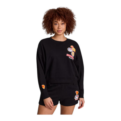 Reebok Women's Supergirl Graphic Sweatshirt & French Terry Graphic Shorts