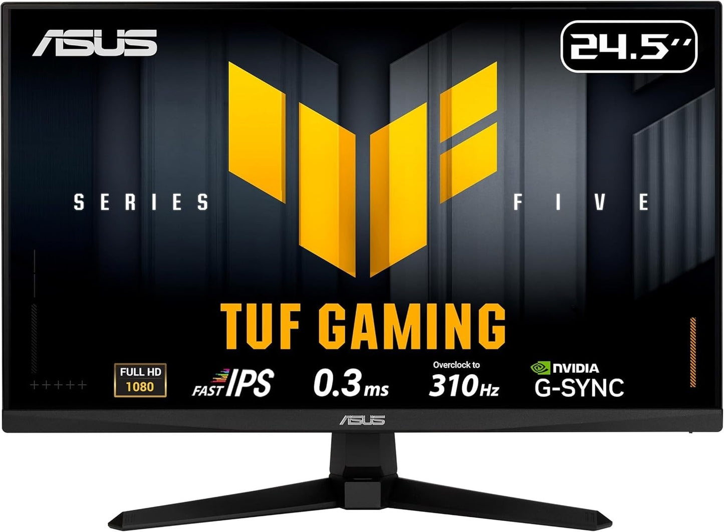 ASUS TUF Gaming 24.5 1080P 310Hz 0.3ms Monitor VG259QMR5A Black G-SYNC Series