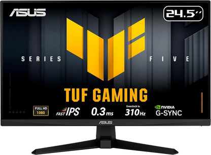 ASUS TUF Gaming 24.5 1080P 310Hz 0.3ms Monitor VG259QMR5A Black G-SYNC Series