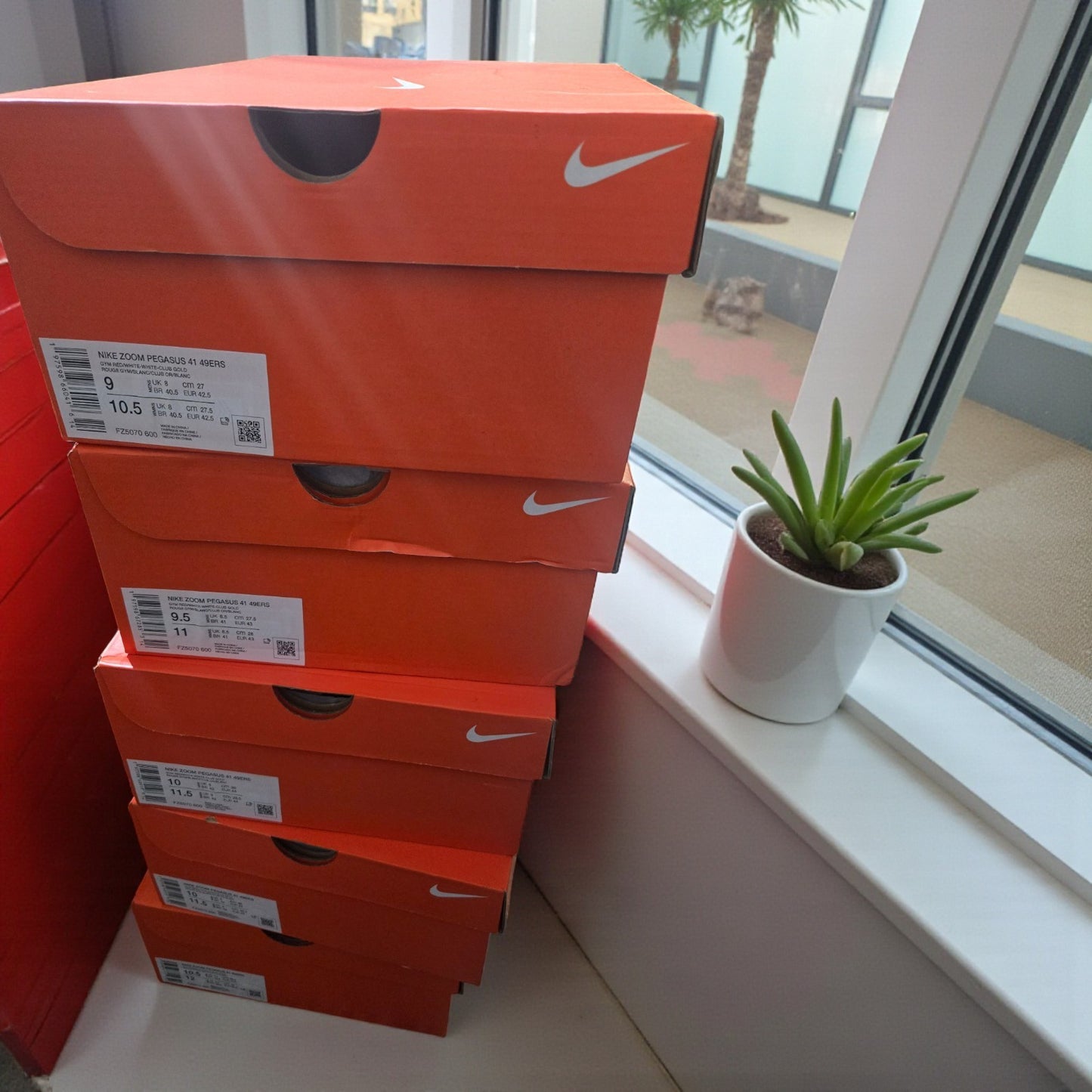 Nike Pegasus 41 Men's Road Running Shoes (San Francisco) (FZ5070-600, Red/White