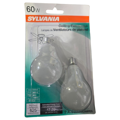 Sylvania 60A15C/SW/FAN/2/BL 60W A15 Ceiling Fan Bulbs **Free Shipping**
