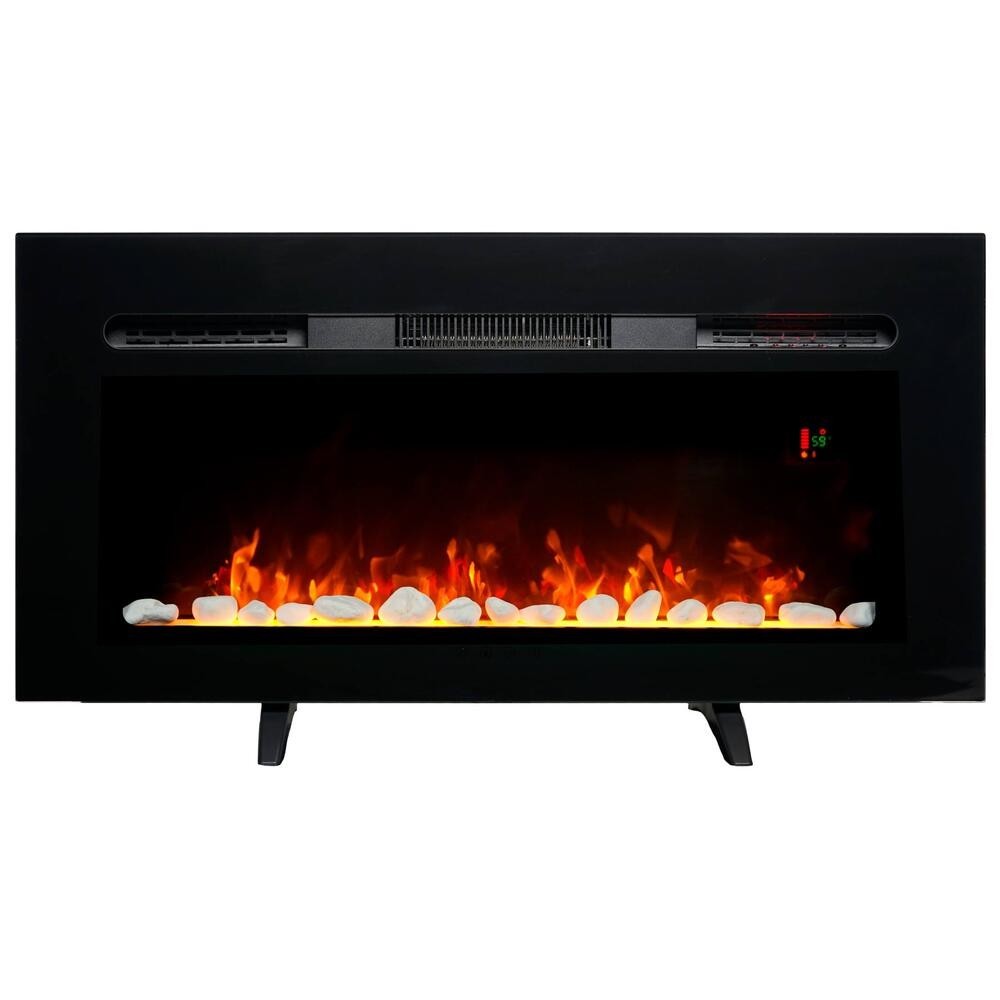Paramount 36" Front Venting Slim Wall Mount Electric Fireplace-Black