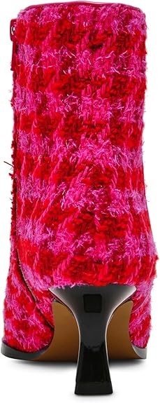 NIB Women's Betsey Johnson Louisa Pointed Toe Bootie in Fuschia Multi