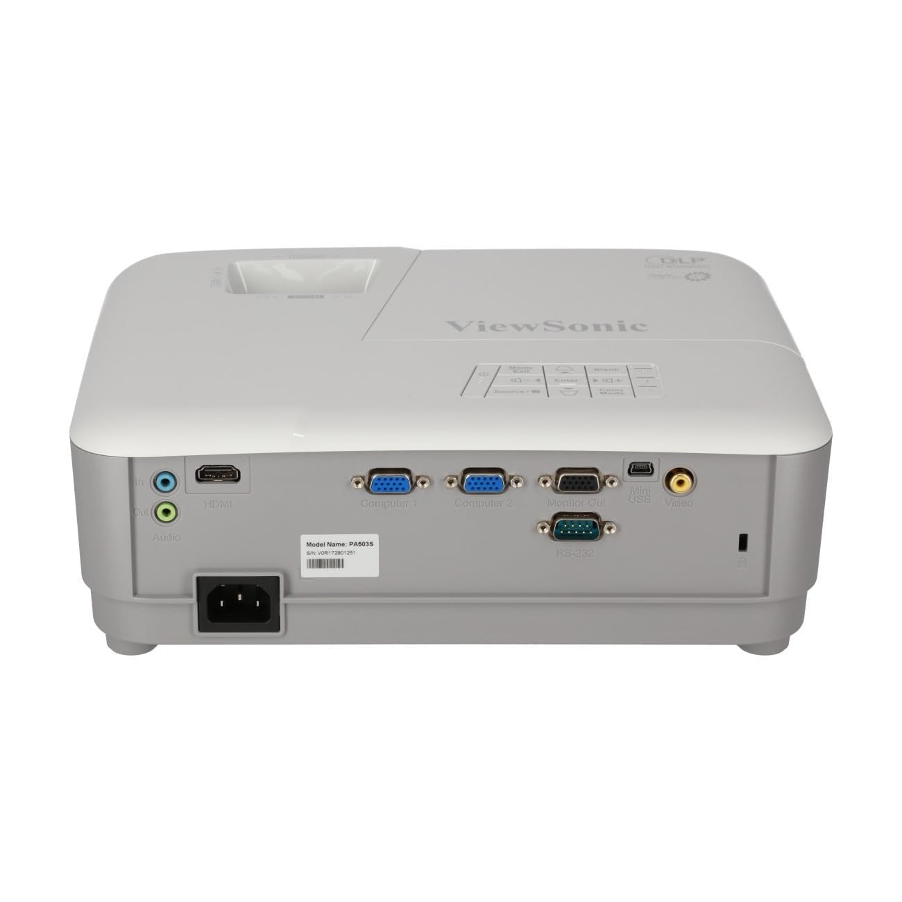 VIEWSONIC PA503S VIDEO PROJECTOR 3600 LUMENES ANSI DLP SVGA (800X600)
