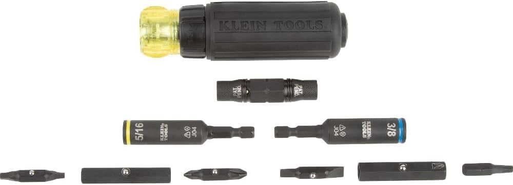 🛠️ Klein Tools 32500HDRT 11-in-1 Screwdriver/Nut Driver Ratcheting Impact-Rated