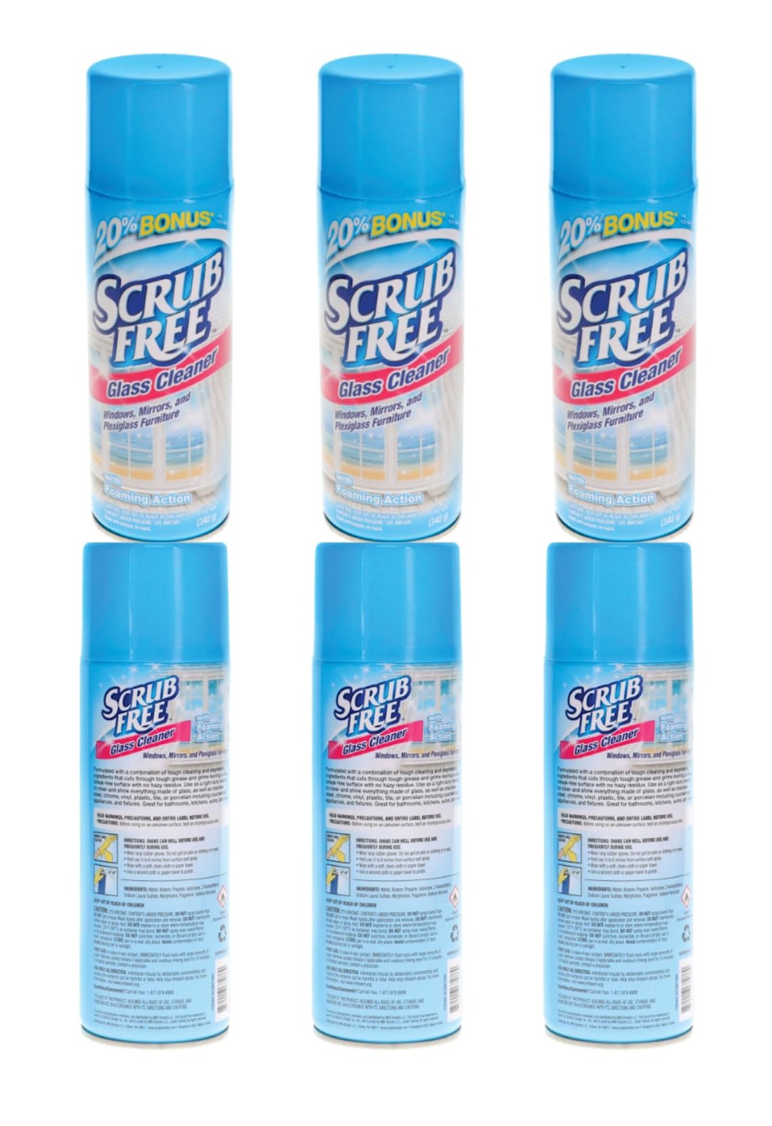 All in One Cleaner Scrub - For Windows, Mirrors and Plexiglass Furniture
