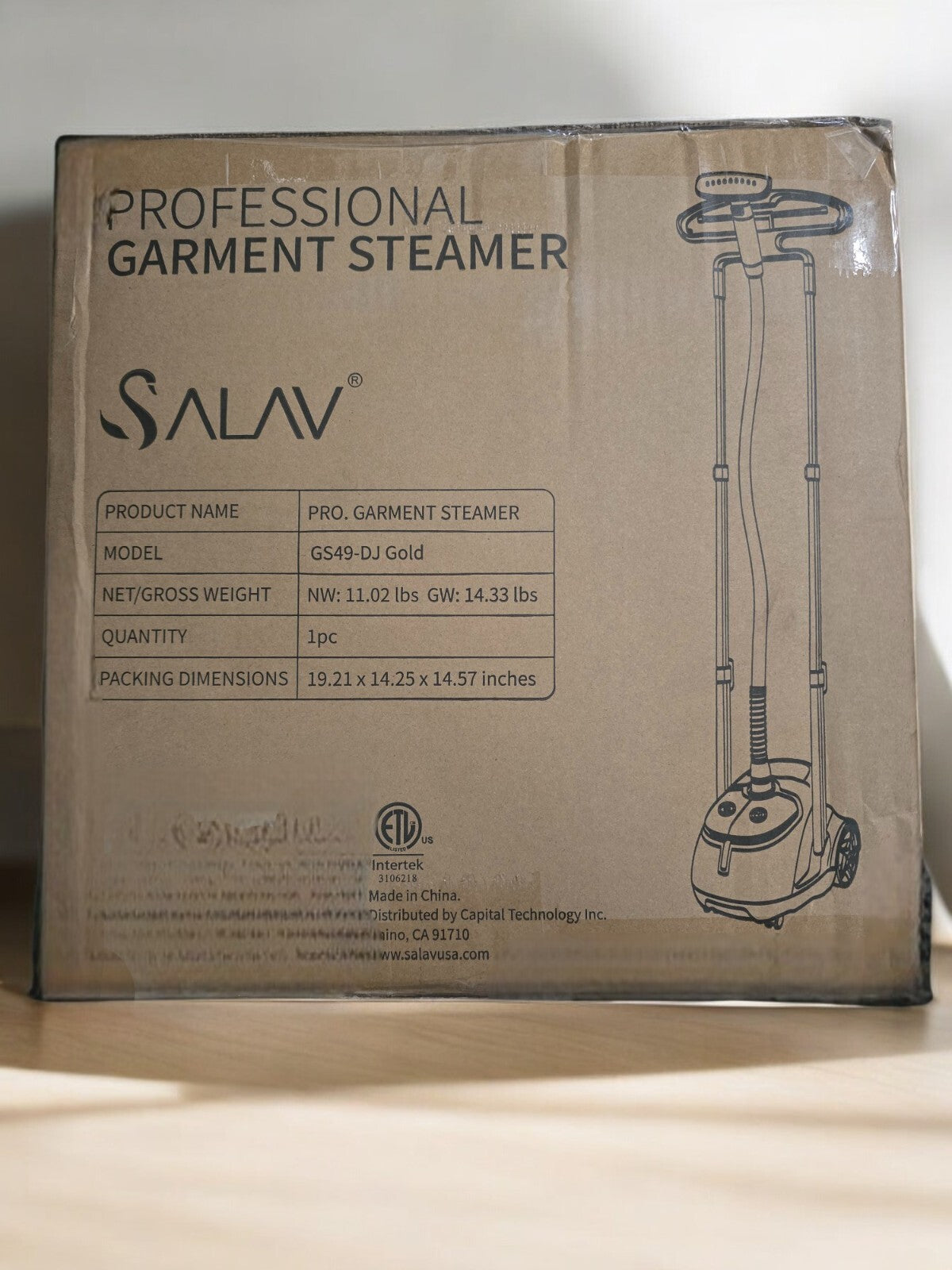 SALAV Limited Edition Professional Series Dual Bar Garment Steamer GS49-DJ White