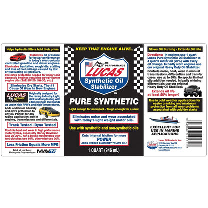 Lucas Oil Pure Synthetic Oil Stabilizer