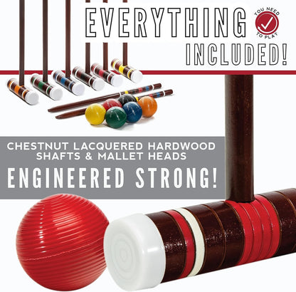 Franklin Sports Intermediate Croquet Set with Carrying Case