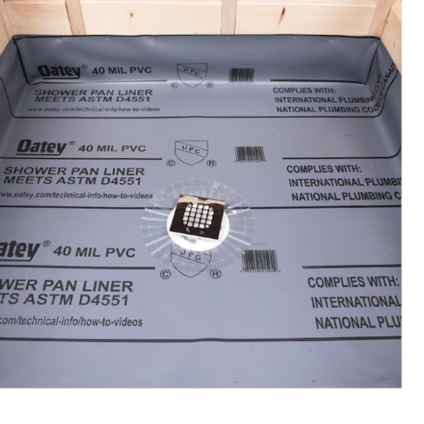 5 Ft. X 6 Ft. Gray Pvc Shower Pan Liner | Oatey Measurement Mil Durable Lines
