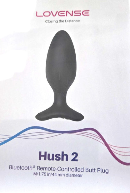 Lovense Hush 2 App Compatible Silicone Vibrating Anal Plug 1.75in
