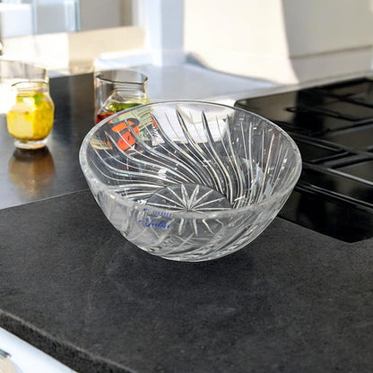 Julia Crystal Serving/Salad Bowl 8” Hand-Cut 24% Lead Crystal, Made in Poland