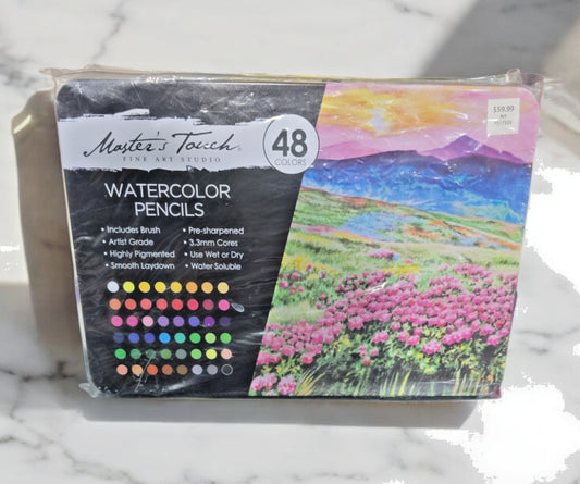 Master’s Touch Fine Art Studio Watercolor Pencils Set Artist Grade - 48 Colors
