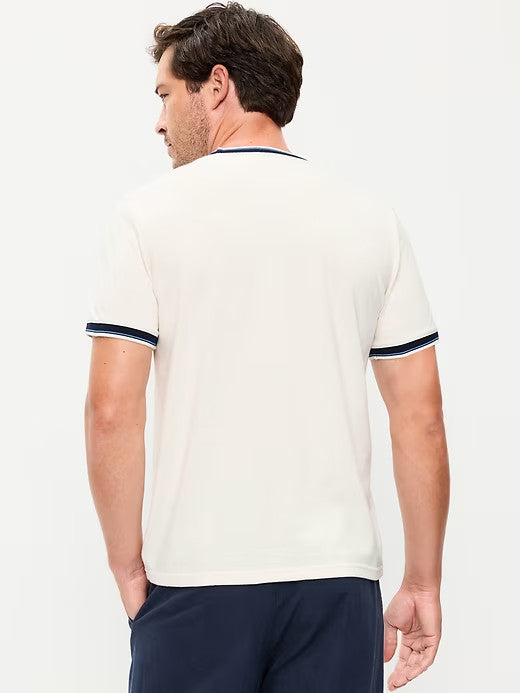 OLD NAVY Men's Crew Neck Trim Ringer Pique T-Shirt Tee NWT, Many colors & Sizes