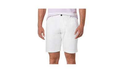 St. John's Bay Men's 9" Mid Rise Stretch Fabric Chino Shorts White, Black & Blue