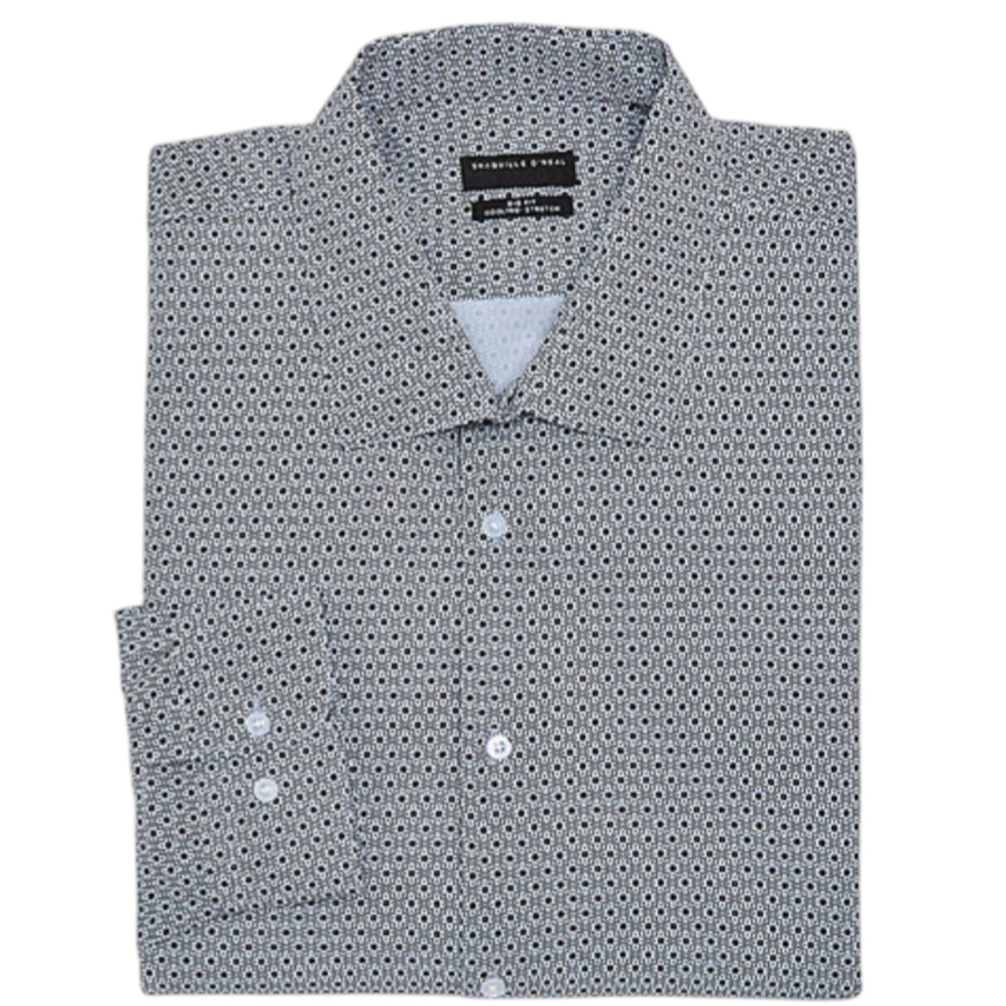 Shaquille O'Neal XLG Mens Big & Tall Stretch Fabric Long Sleeve Dress Shirt