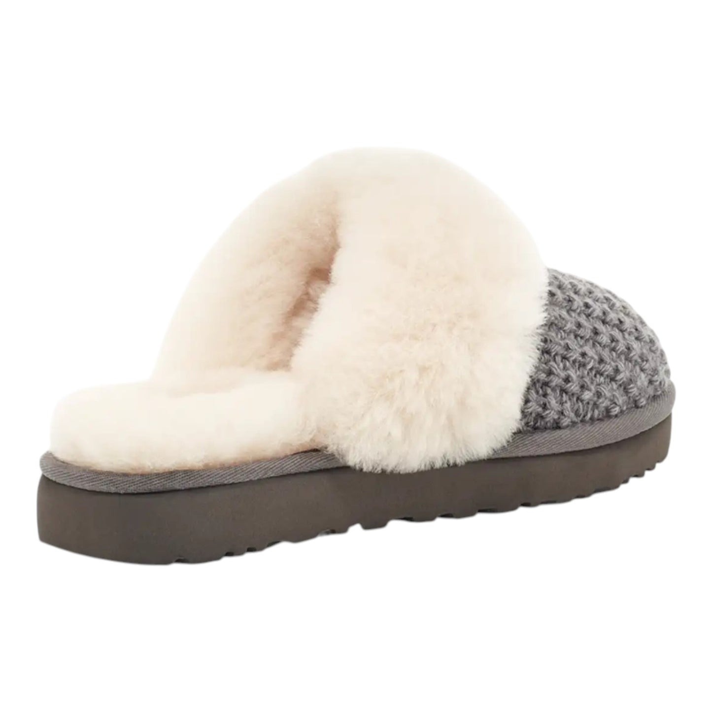 New 100% Authentic UGG Brand Women's Cozy Slippers Soft Knit Shoes Sandals Grey