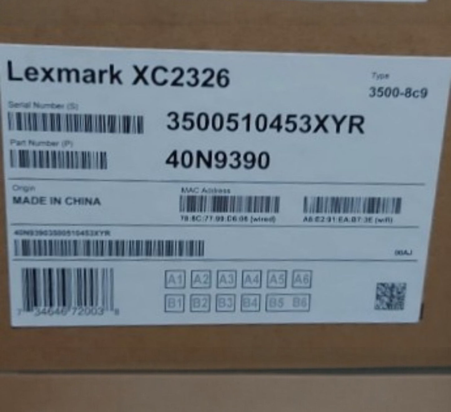 Lexmark XC2326 - Color/Laser MFP Printer Copier/Letter 26ppm