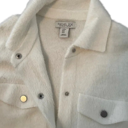 New Rachel Zoe White Teddy Jacket Classic Style | XS