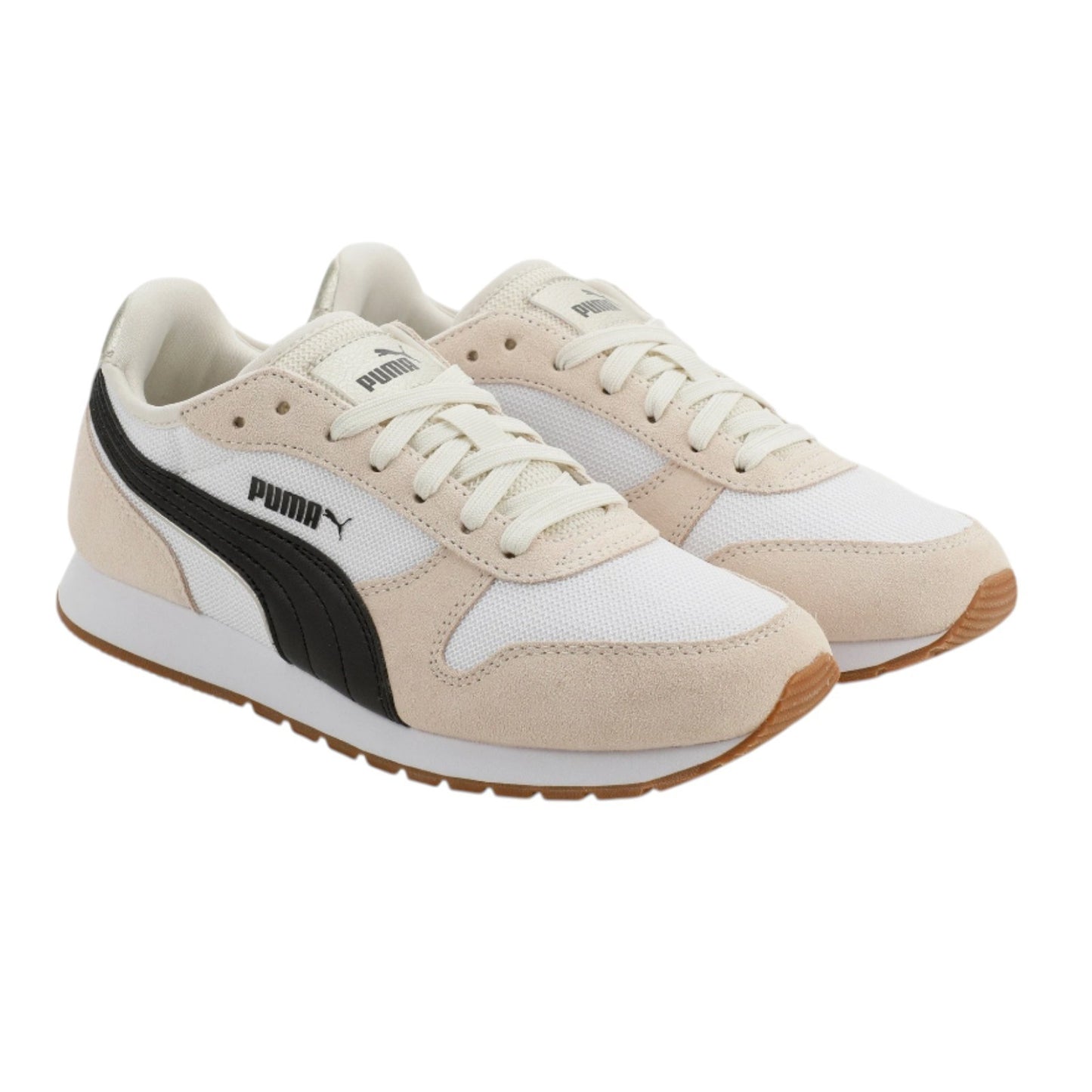 Puma Women's Jogger Sneaker Running Walking Athletic Shoes Lace Up Cream / Green