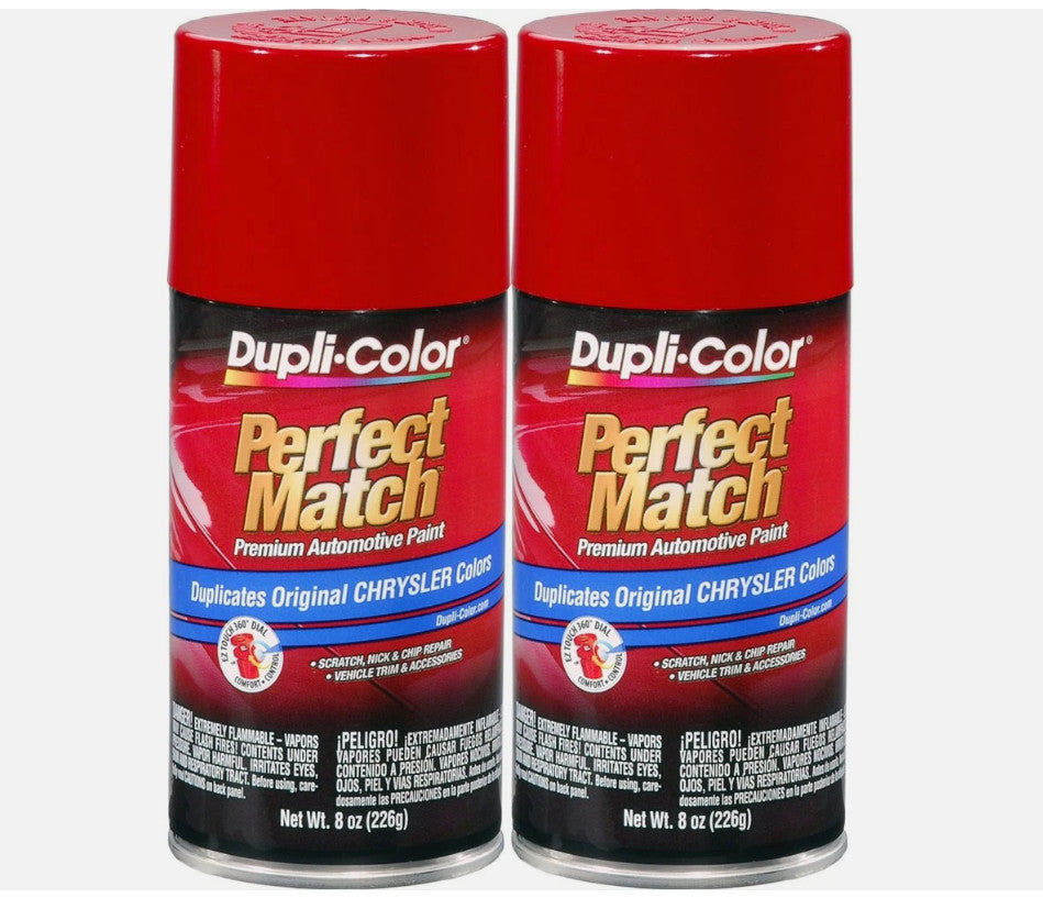 Duplicolor BCC0382 (2-Pack), Aerosol Paint for Chrysler PRB, R87, Radiant Fire