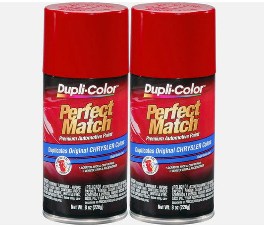 Duplicolor BCC0382 (2-Pack), Aerosol Paint for Chrysler PRB, R87, Radiant Fire