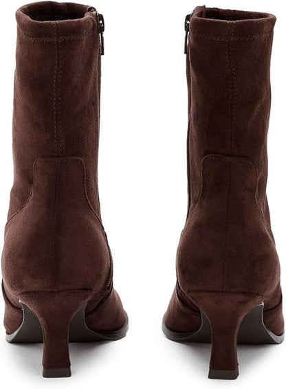 Dolce Vita DV Lalana Boots Womens Size 7 Brown Faux Suede Ankle Booties New
