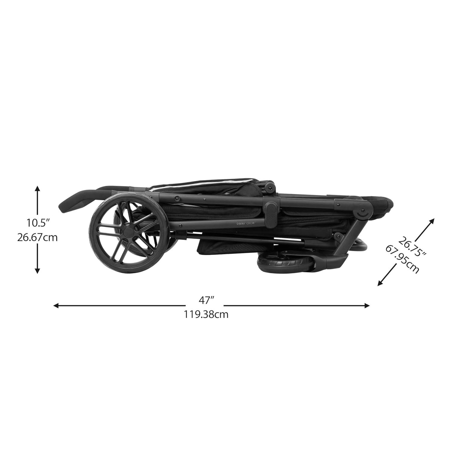 evenflo Omni Crew 3-in-1 Stroller Wagon, Licorice Black,  Fits upto Two Children