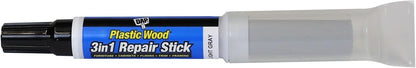 DAP Plastic Wood 3in1 Repair Stick | Fill, Seal & Finish (Gray)