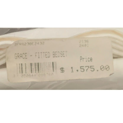 Frette Grace King Sheet Set 100% Cotton Milk Solid Color Bedroom