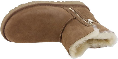 Authentic UGG brand Women's Mini Bailey Zip - Chestnut - Soft Ankle Boots Sz 11