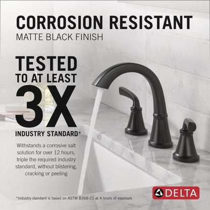 Delta 35864LF-BL Geist  Widespread Bathroom Faucet - Matte Black