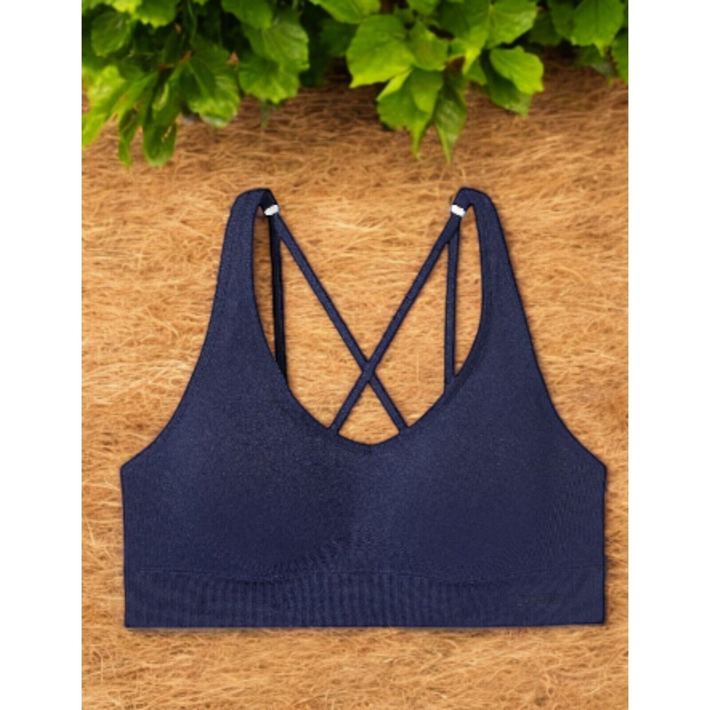 PINK Seamless Air Medium-Impact Sports Bra, L-DD,Midnight Blue