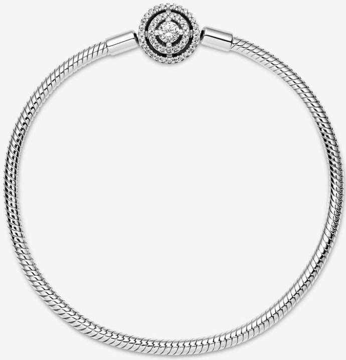 AUTHENTIC PANDORA (590038C01-23) Halo Snake Chain Bracelet