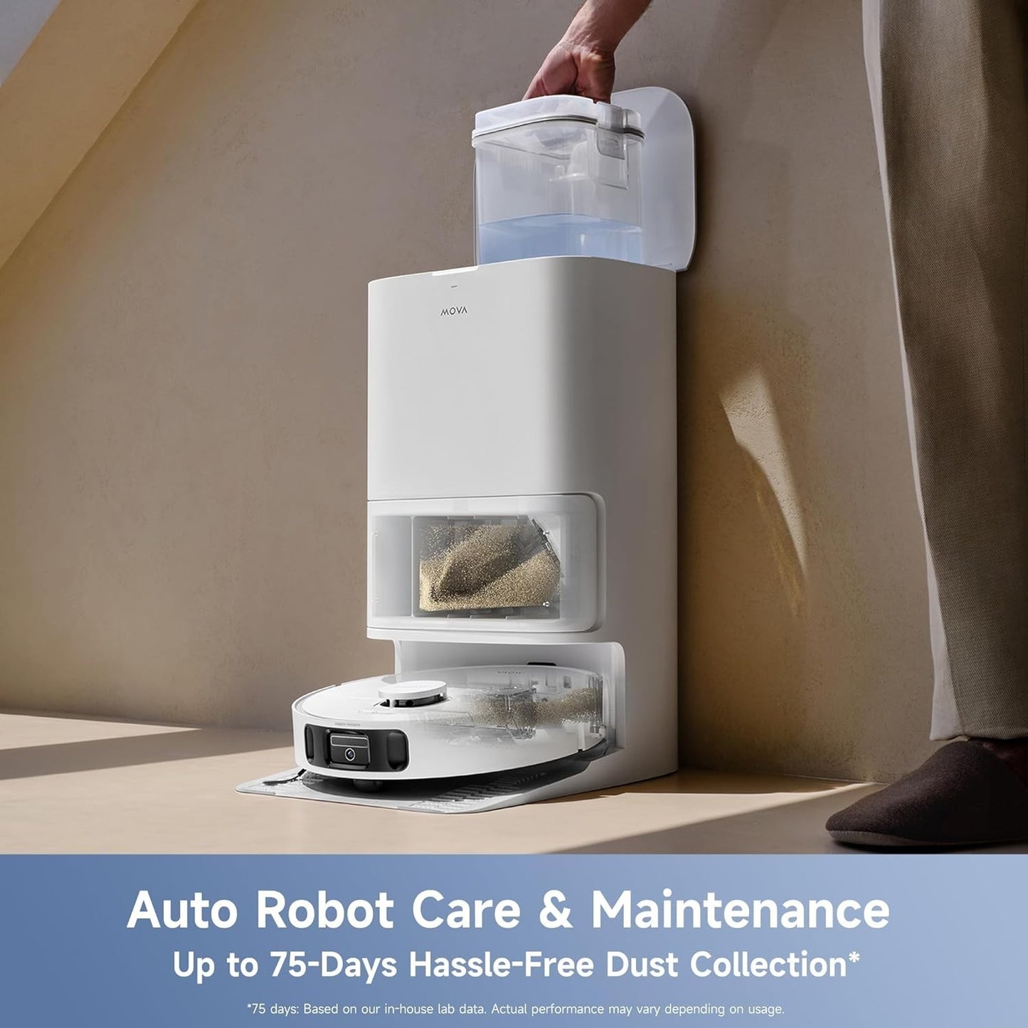 Mova E40 Ultra Robot Vacuum and Mop, 19,000Pa Suction, Extenable & Liftable Mop