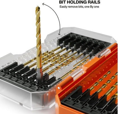 Klein Tools Titanium Drill Bit Set 21 Pieces 53621