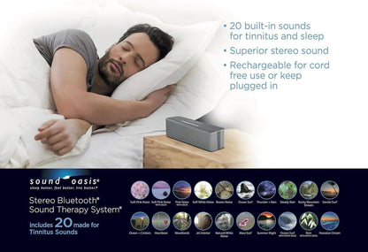 Sound Oasis Bst-400 Sleep Sound Bluetooth Sound Therapy System Tinnitus Masking