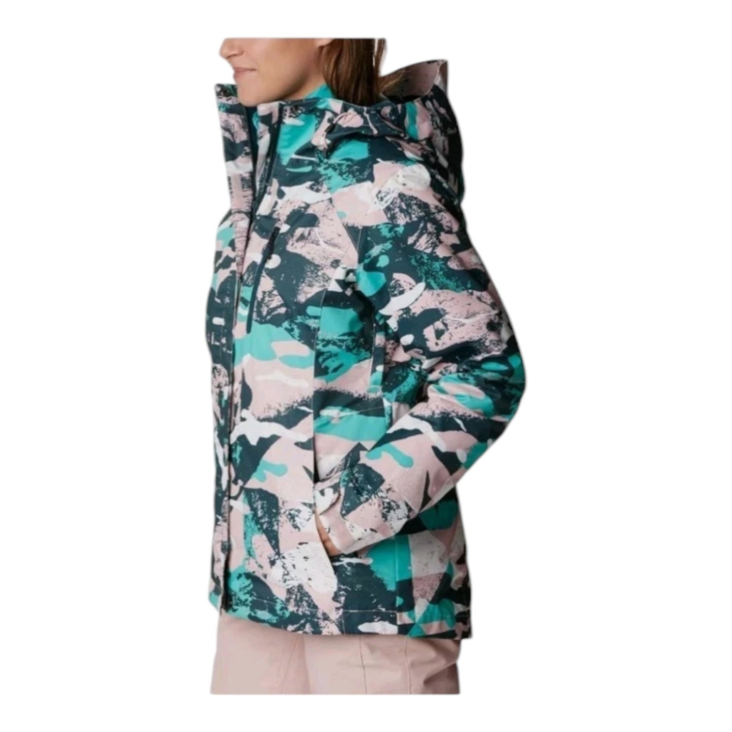 COLUMBIA Women Nordic Point Omni Heat Vented interchange 3-1 jacket Hooded Sz XL