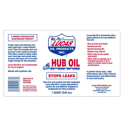 Lucas Oil 10088 Hub Oil - 1 Quart