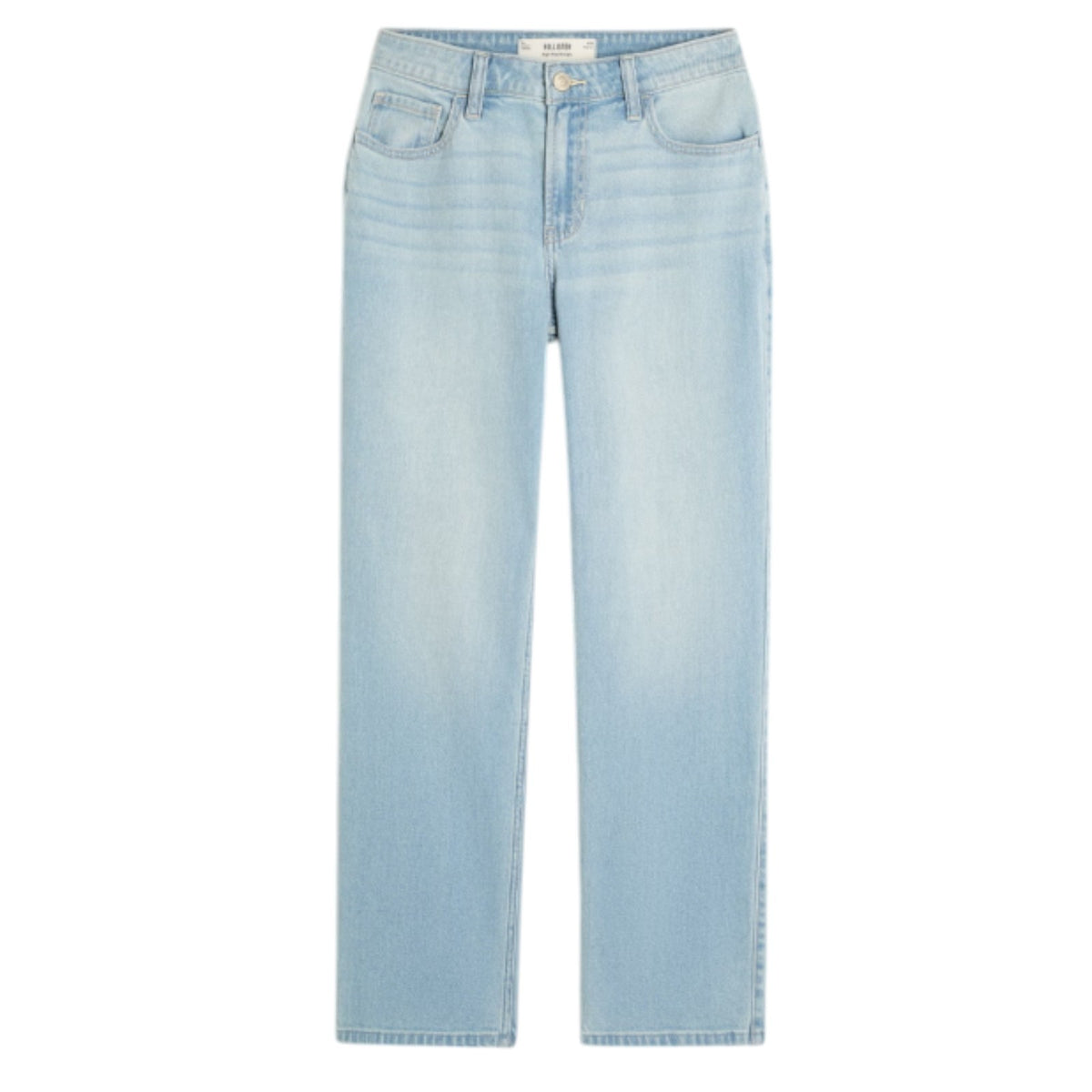 Hollister High-Rise Light Wash Straight Jeans NEW