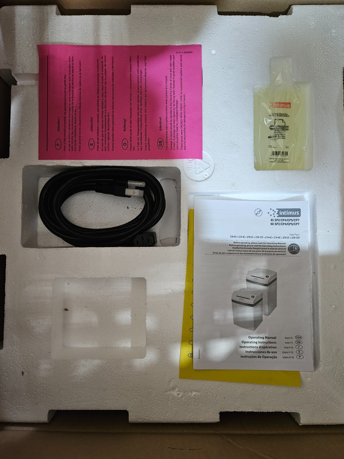 Intimus 45 CP4 Office Shredder (No waste bin included)