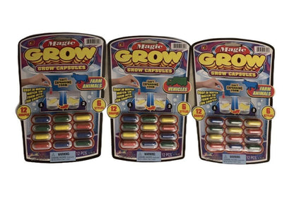 Ja-Ru Magic Grow Capsules, (1 Packs 12 Capsules Assorted). Water Growing Animal