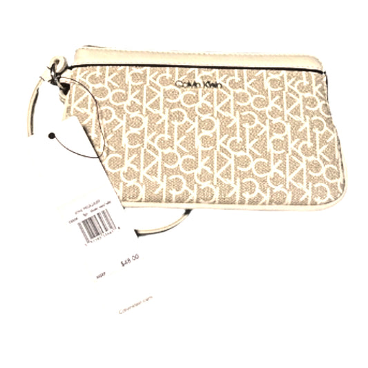 Calvin Klein Wristlet Khaki Vanilla & White